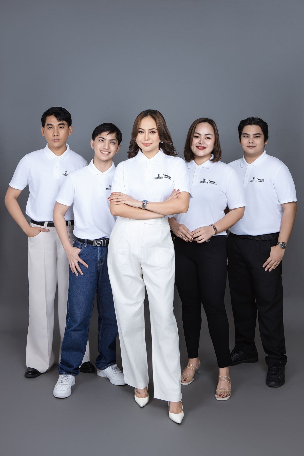 The Exquisite Properties team in white shirts