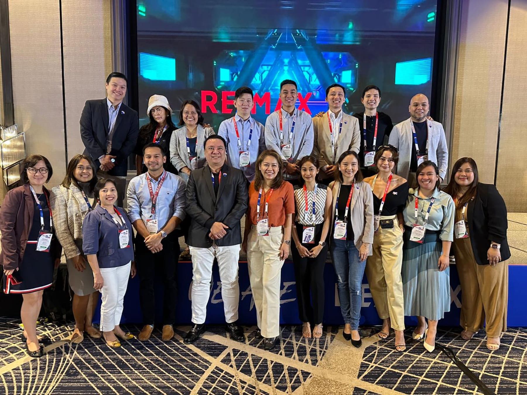 A group of RE/MAX professionals at an international event